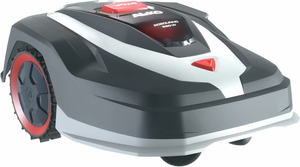 AL-KO Robolinho Robotic Lawnmower 550 W, Cutting Width 20 cm, Li-Ion Battery 20 V/2.5 Ah, for Areas up to 550 m², Maximum Climbing Capacity 45%, Very Quiet 60 dbA