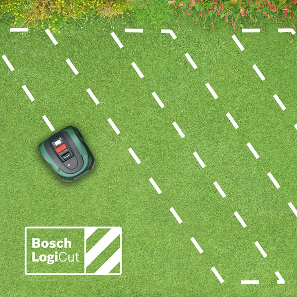 Bosch Indego XS 300 Robot Lawnmower (with Integrated 18 V Battery, Charging Station Included, Cutting Width 19 cm, for Lawns up to 300 m2, in Box)