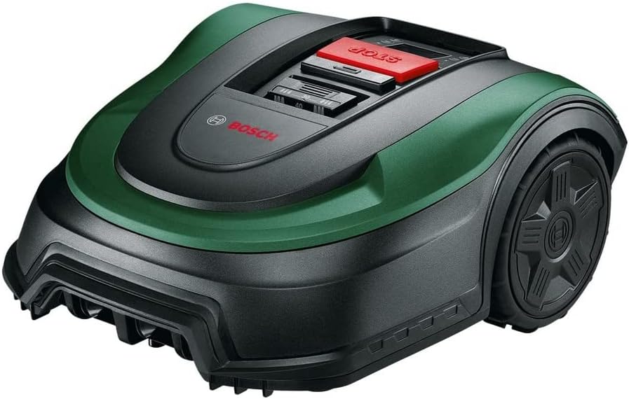 Bosch Indego XS 300 Robot Lawnmower (with Integrated 18 V Battery, Charging Station Included, Cutting Width 19 cm, for Lawns up to 300 m2, in Box)