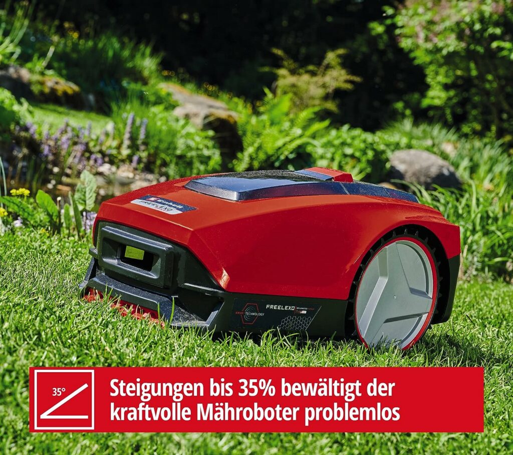 Einhell FREELEXO 300 Solo Power X-Change Robot Lawn Mower (Li-Ion Battery, 18 V, 300 m², Multi-Zone, Includes Mounting Accessories, No Battery)