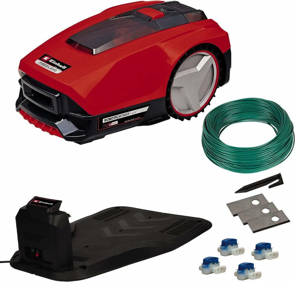 Einhell FREELEXO 300 Solo Power X-Change Robot Lawn Mower (Li-Ion Battery, 18 V, 300 m², Multi-Zone, Includes Mounting Accessories, No Battery)