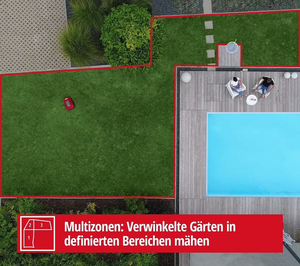 Einhell FREELEXO 600 BT Robotic Lawnmower for up to 600 m², Multi-Zone Mower, Bluetooth App, Includes 2.5 Ah PXC Battery, 140 m Wire, 200 Hooks, 3 Blades, 4 Clamps, Installation Kit