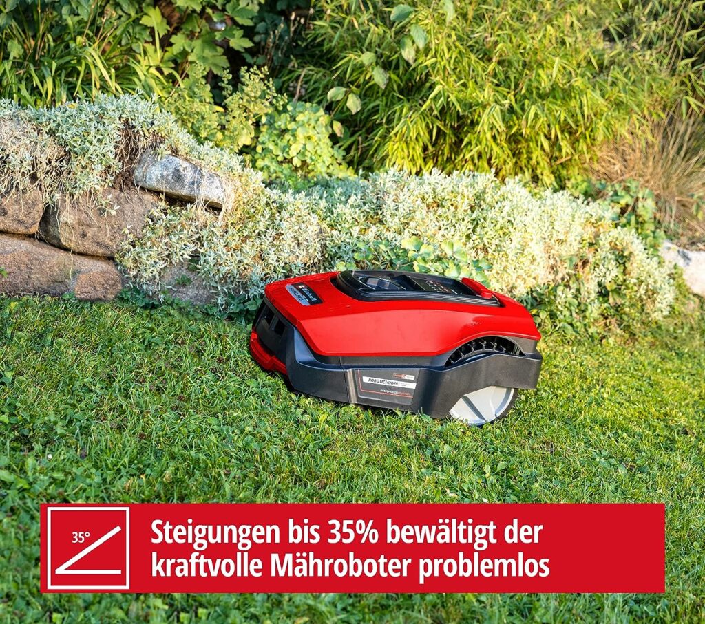 Einhell FREELEXO 600 BT Robotic Lawnmower for up to 600 m², Multi-Zone Mower, Bluetooth App, Includes 2.5 Ah PXC Battery, 140 m Wire, 200 Hooks, 3 Blades, 4 Clamps, Installation Kit