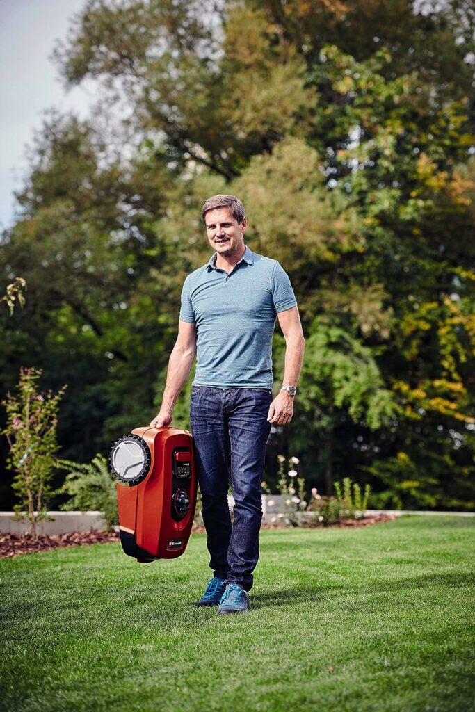 Einhell Robot mower GC-RM 500 (2.0 Ah battery, rain, shock, tilt and lifting sensors, cutting height adjustment 20 mm to 60 mm, for inclines up to 35%, incl. equipment for 500 m²)
