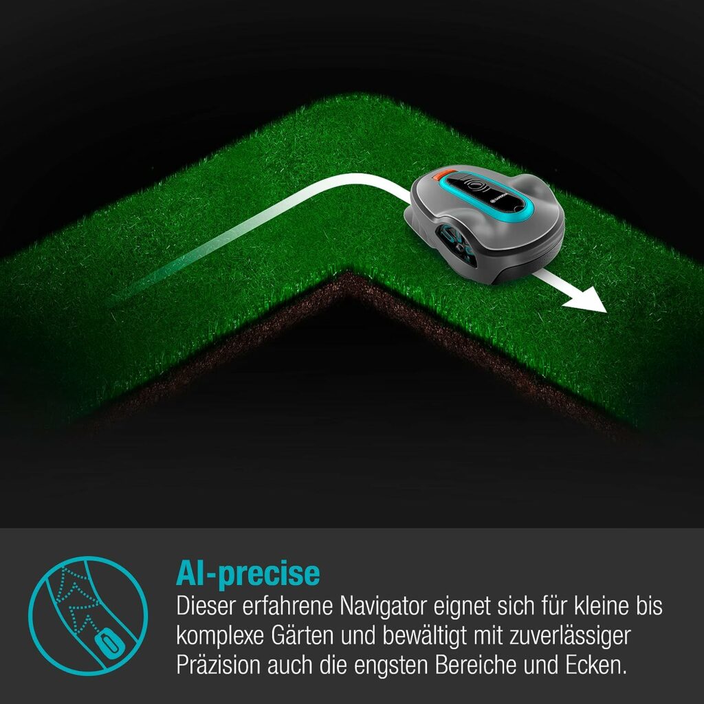 Gardena Sileno life: Robotic lawnmower for lawns up to 750 m², Bluetooth app operated, easy massage function, with 57 db(A), very quiet, slopes up to 35 percent, mows in any weather (15101-20)