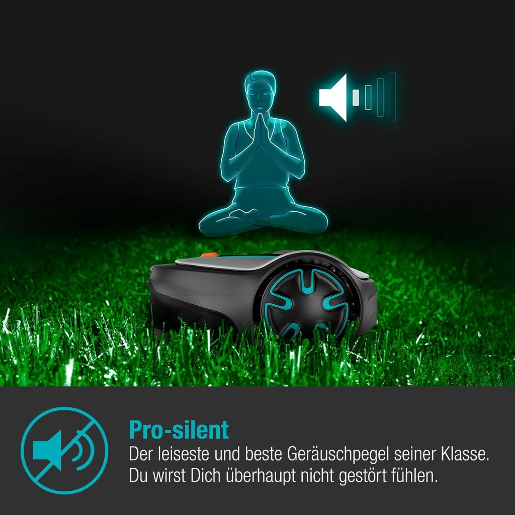 GARDENA SILENO minimo 500 m²: intelligent lawn mower with optimal connectivity, programmable with GARDENA Bluetooth® app, DE version (15202-20)