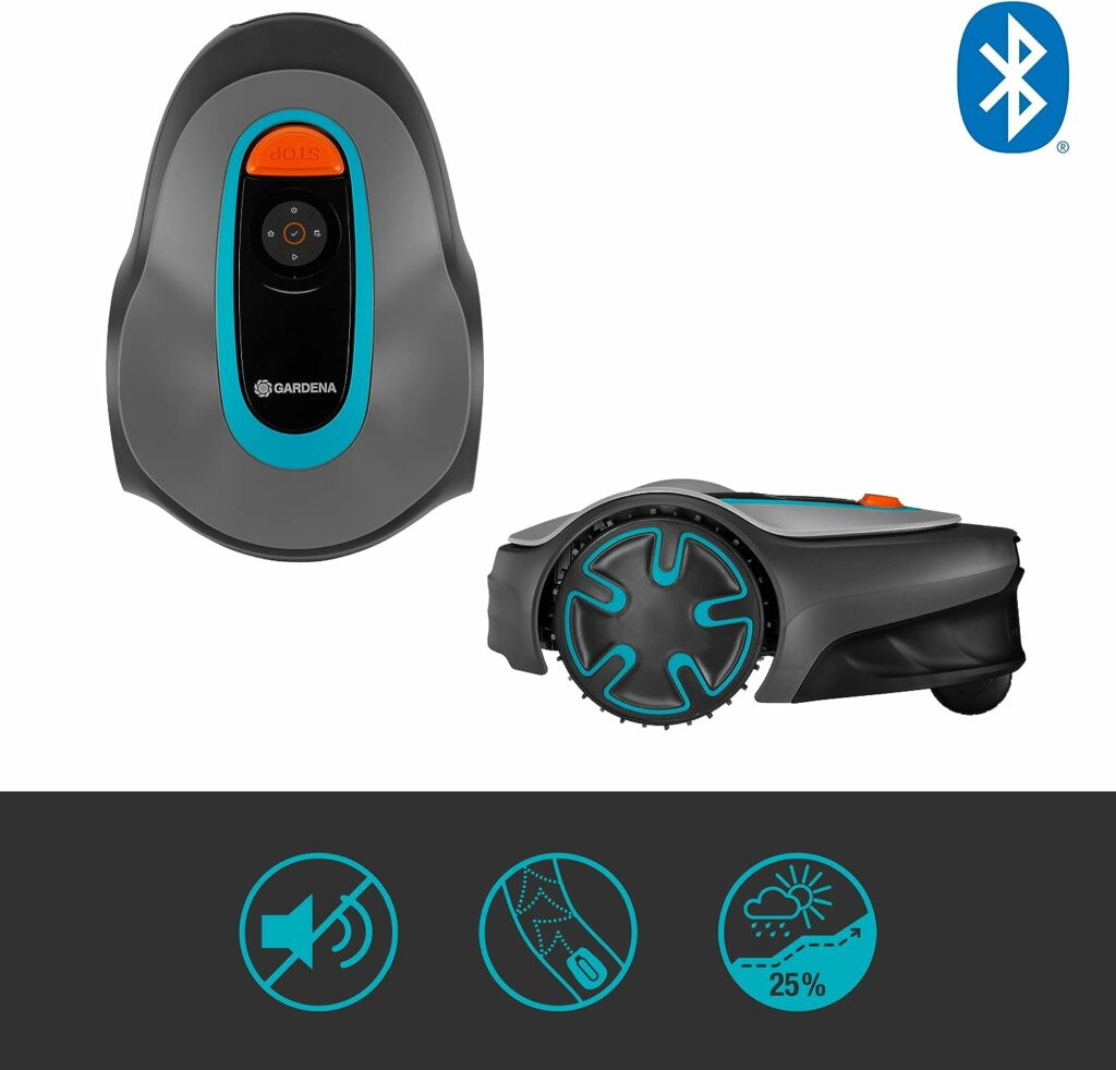 GARDENA SILENO minimo 500 m²: intelligent lawn mower with optimal connectivity, programmable with GARDENA Bluetooth® app, DE version (15202-20)