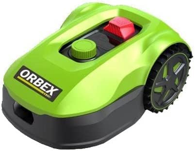 Orbex S400G Robotic Lawnmower, Intelligent Self-Propelled Cordless Lawnmower with Rain Sensor, Lifting Sensor  Tilt Sensor, Digital Display, Lawn Area 400 m²