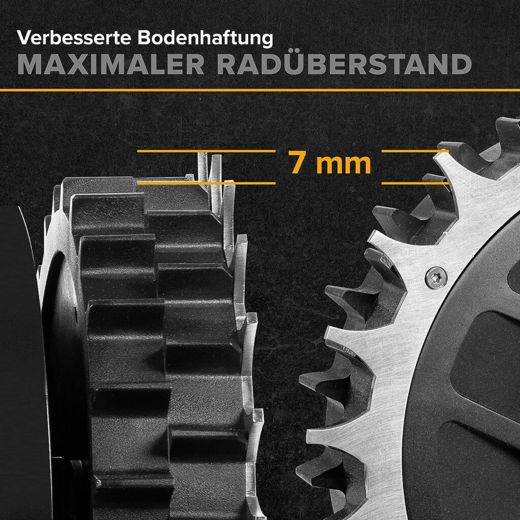 Robotic Lawnmower Spikes Traction Improvement for Worx Landroid S and M Deburred 3 mm for Even More Grip with 219 mm Diameter Made in Germany