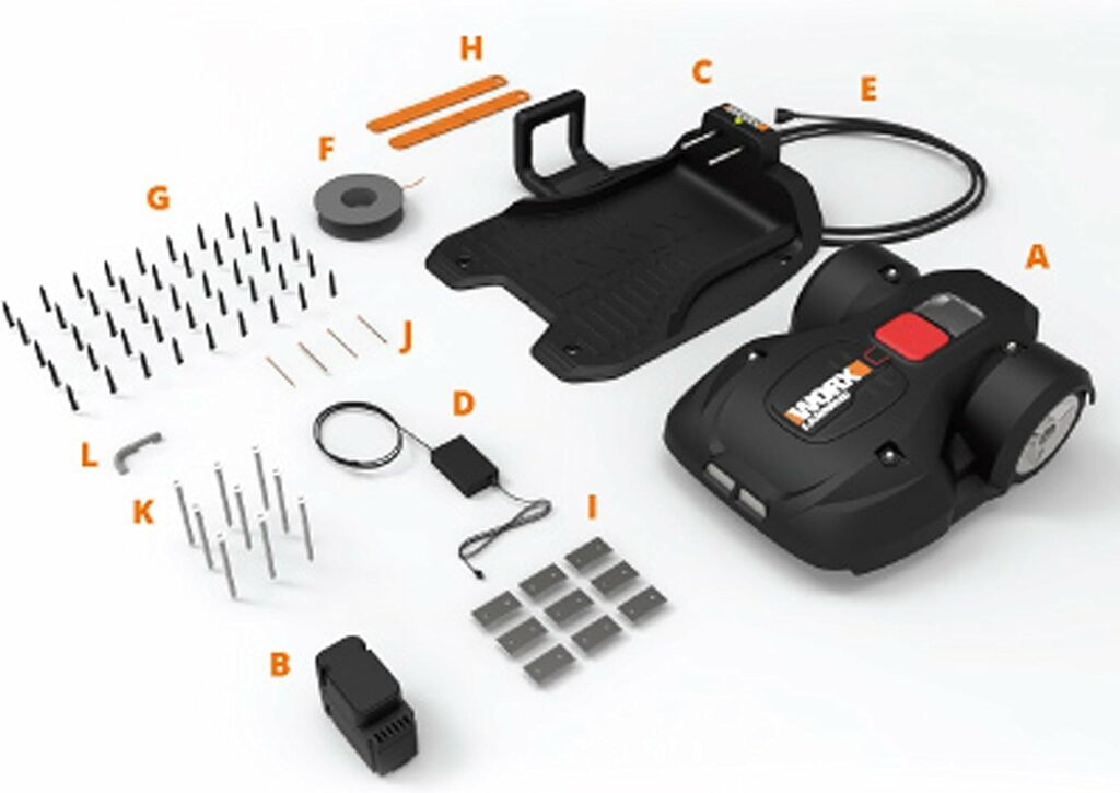 Worx Landroid L1500i Robotic Lawnmower, Automatic Lawnmower for up to 1500 sqm with WiFi Link (App Control) and Adjustable Cutting Height, 70 x 52 x 26 cm (L x W x H)