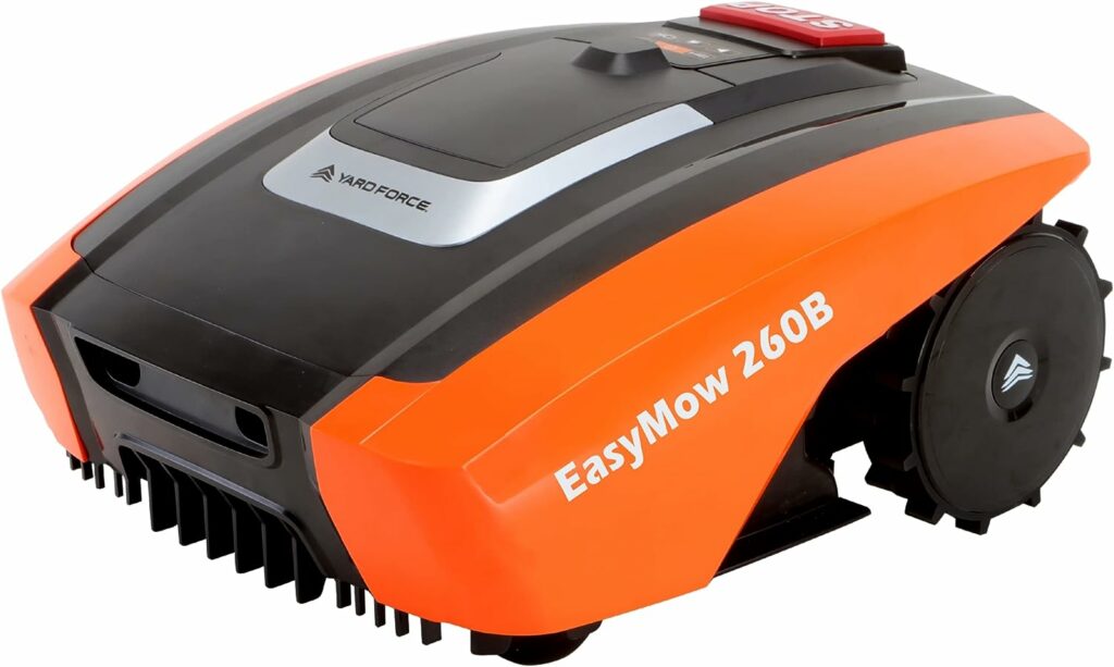Yard Force FORCE EasyMow 260B Robotic Lawnmower up to 260 m² - Self-Propelled Robot Lawnmower, Easy Operation, Bluetooth and App Control, 30% Incline and 20 V / 2.0 Ah Lithium-Ion Battery, 260 M² M²
