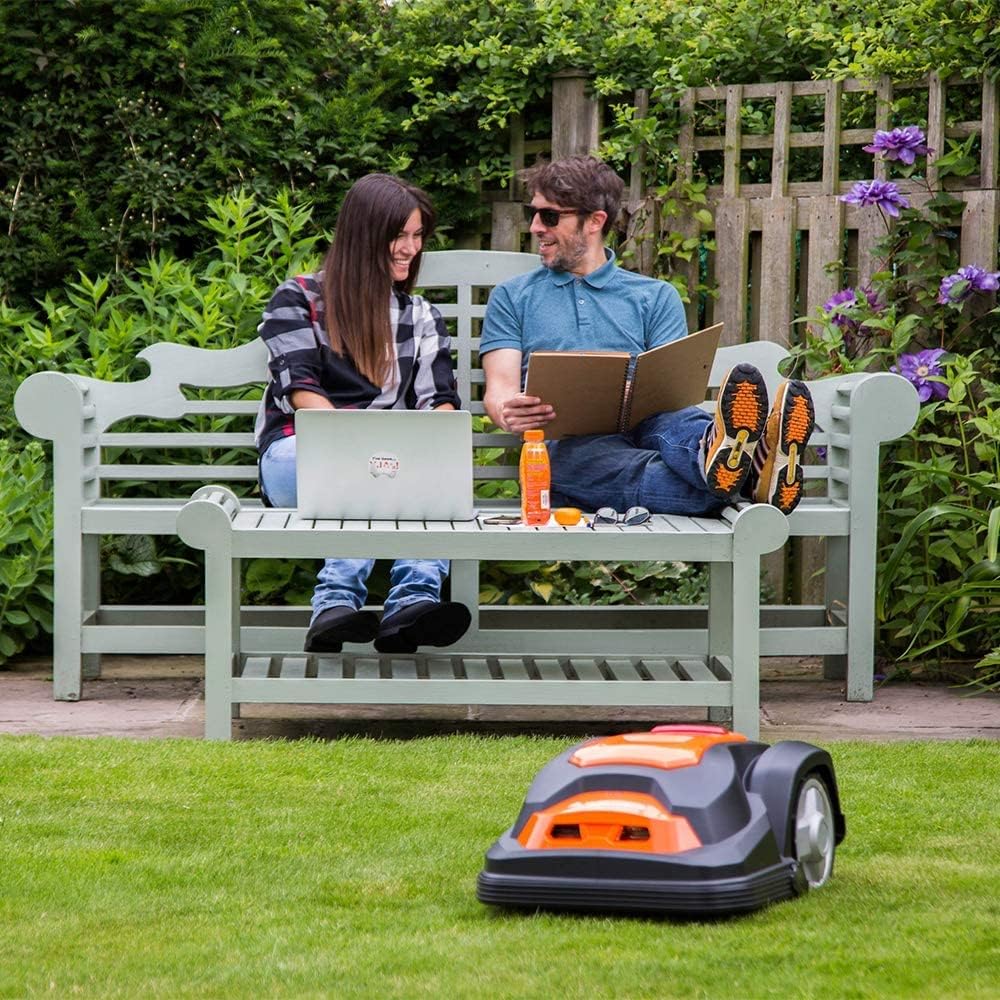 Yard Force Lawnmower Robot SA900ECO, Suitable for Lawns up to 900 m², Edge Cutting Function, Rain Sensor and Brushless Motor, 28 V, Black/Orange