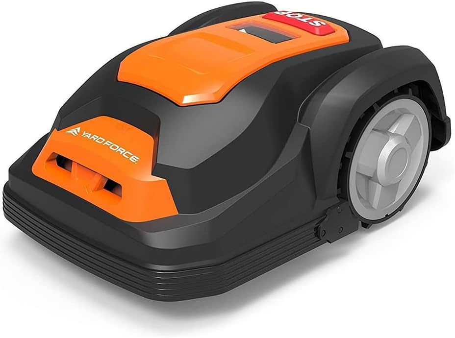 Yard Force Lawnmower Robot SA900ECO, Suitable for Lawns up to 900 m², Edge Cutting Function, Rain Sensor and Brushless Motor, 28 V, Black/Orange