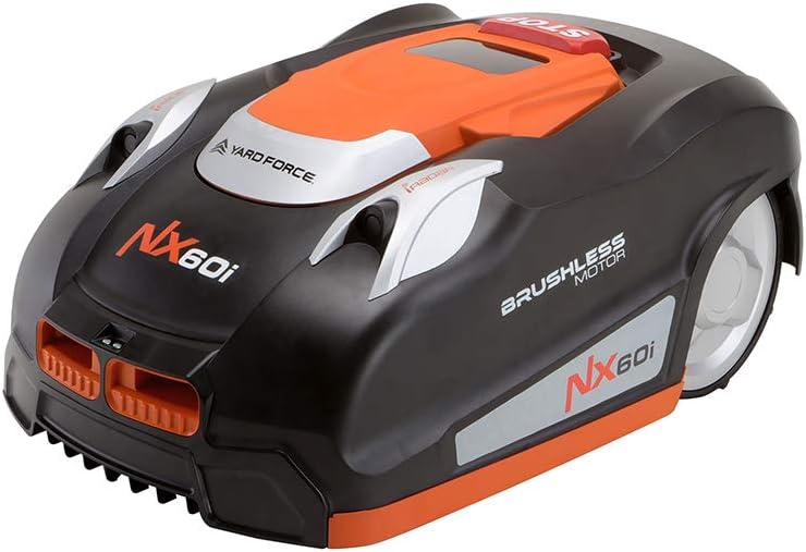 Yard Force Mähroboter NX60i mit WLAN-Repeater - bis zu 600 qm, Selbstfahrender Rasenmäher Roboter mit WLAN-Verbindung, App-Steuerung, iRadar Ultraschallsensor, Kantenschneide-Funktion, LCD-Bedienfeld